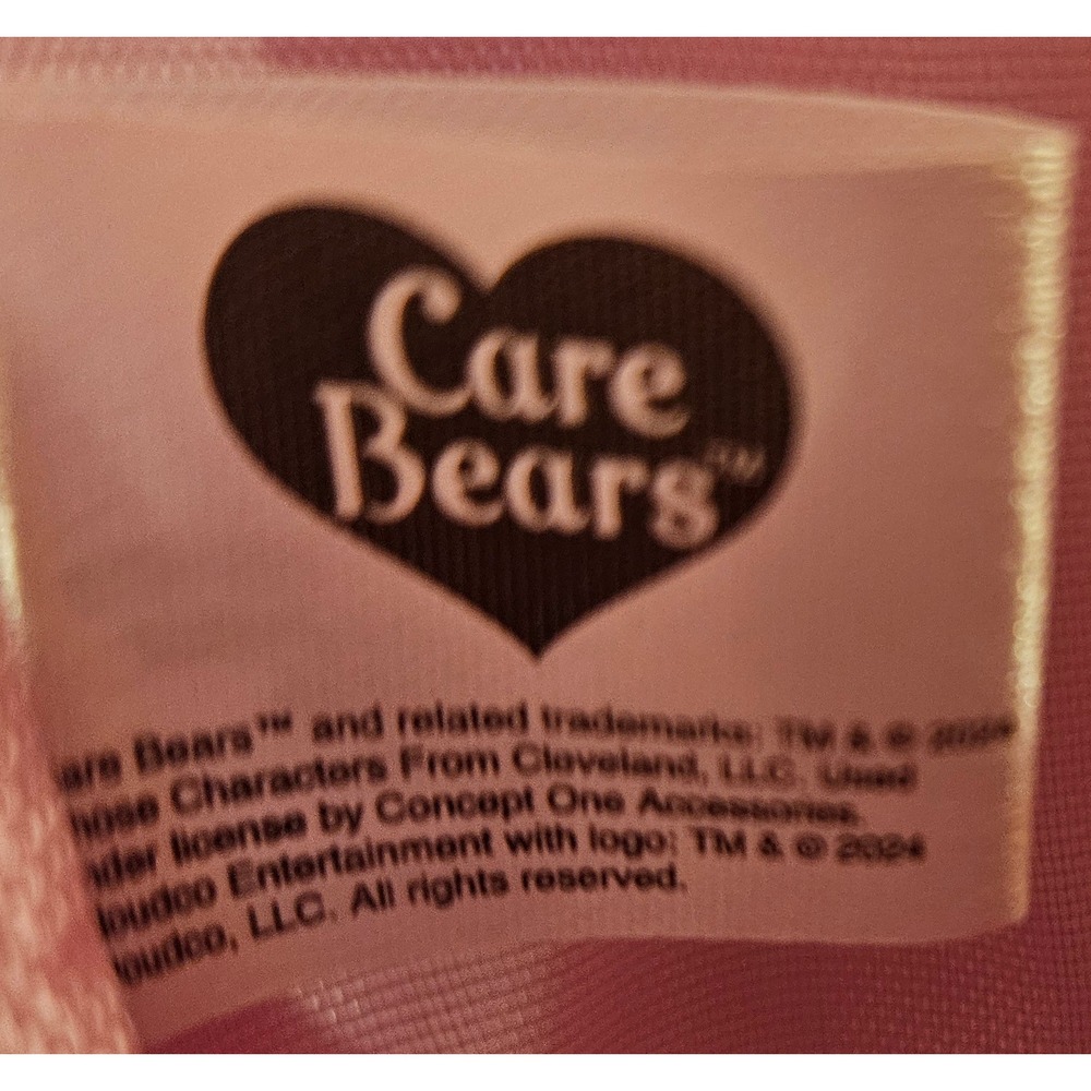 New Care Bears Rainbow Castle Zippered Cosmetic Travel Pouch Bag Pink Playful - Picture 3 of 7